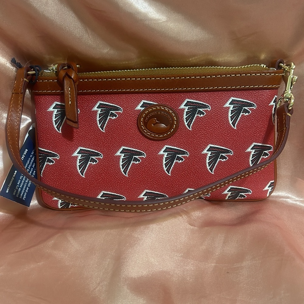 Dooney & Burke NFL Falcons Large Slim Wristlet